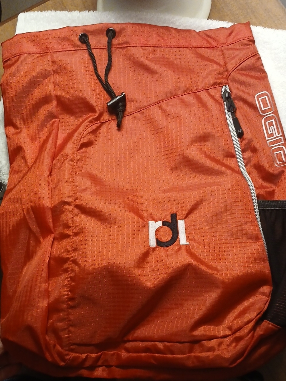 OGIO Red And Black Drawcord Backpack with Black Accents
